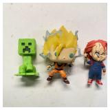 Toy Figure Lot: DragonballZ, Minecraft, Chuckie