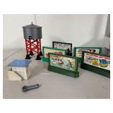 Various signs, water tank