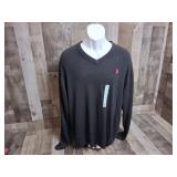 US Polo Association Black V-Neck Sweater Size XL
