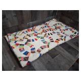 Vintage Double Wedding Ring Pattern Quilt