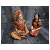 Vintage 13' Native American Statue