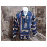 La Malinche Striped Baja Pullover Large