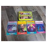 R.L. Stine Goosebumps 4 Book Lot w/ Collector Tin