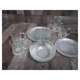 15 PC Vintage Arcoroc Canterbury Crocus Dish Lot