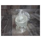 Vintage L.E. Smith Glass Turkey Lidded Dish
