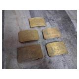 Vintage Tiffany New York Brass Belt Buckle Lot