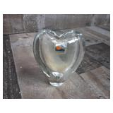 Vintage Blenko Glass Heart Art Vase