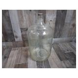 Vintage Clear Glass 5 Gallon Carboy Bottle Jug