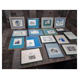 Original Framed Art Collection Ducks Signed Orva