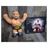 Vintage The Rock WWE Plush and Poster
