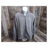 Mens Nike Grey Fleece Zip Hoodie Size Large