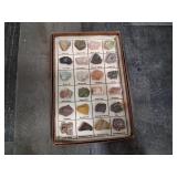 Vintage Educational Rock & Mineral Display