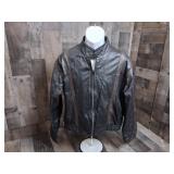 Vintage Mens Leather Bomber Jacket SMALL