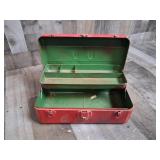 Vintage Metal Cantilever Tool Tackle Box