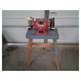 6' Corded Bench Grinder With Stand