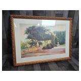 Framed Courtyard Scene Print