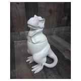 White Stoneware T-Rex Dinosaur Cookie Jar