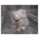 Cute Ceramic Hippo Cookie Candy Jar