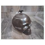 Black Ceramic Skull Candy Cookie Jar