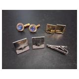 Vintage Swank Cufflink Tie Tack Lot 3 Sets