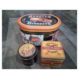 Collectible Metal Cookie Tin Lot