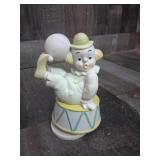 Vintage 1991 Ceramic Clown Music Box