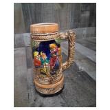 Vintage German Style Ceramic Music Box Stein