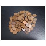 Large Lincoln Wheat Penny Lot 1940s 1950s 150pcs
