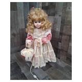 Vintage Animated Porcelain Victorian Style Doll