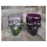 Stained Glass Skull Candy Dish Lot