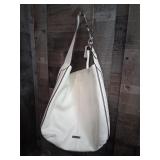 Coach White Leather Pebbled Hobo Bag