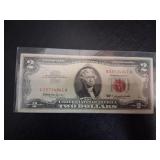 Vintage 1963 A Block Red Seal Star Note $2 Bill