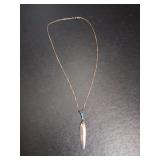 Silver .925 Native American Feather Necklace