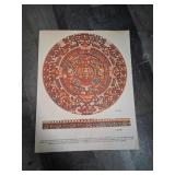 Vintage Sun Stone Aztec Calendar Folder