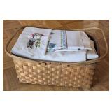 Basketful Of Assorted Linens