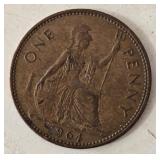 19641963 Queen Elizabeth II One Penny Coin