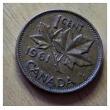 1961 Canadian Penny- Rim Errors