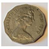 Fiji 1975 50 cent coin