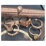 Lot of 6, untested rings, sz6-8