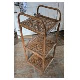 VINTAGE BAMBOO/RATTAN 3 TIER SHELF