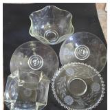 W.J. Hughes 'Corn Flower' Etched Glassware