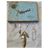 Player's Cigarette Tin/Fishing Lures