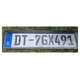 GERMAN LICENSE PLATE/MOUNTING BRACKET