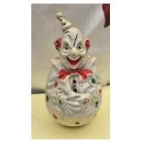 1950s Weeble Style Roly Poly clown toy