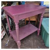 Handcrafted Wooden 2 Tier Side Table