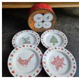 4 piece Ceramic Dessert Plate Set