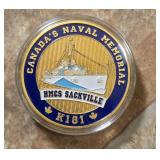 CUSTOM NAVY  2 SIDED CHALLENGE COIN