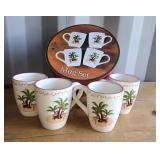 TROPICAL COASTAL CERAMIC MUG SET