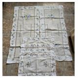 Vintage hand-embroidered placemats/runners