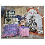 Basketful Asst Vintage Kitchen Linens